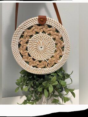 Boho Rattan  Crossbody Bag NWOT